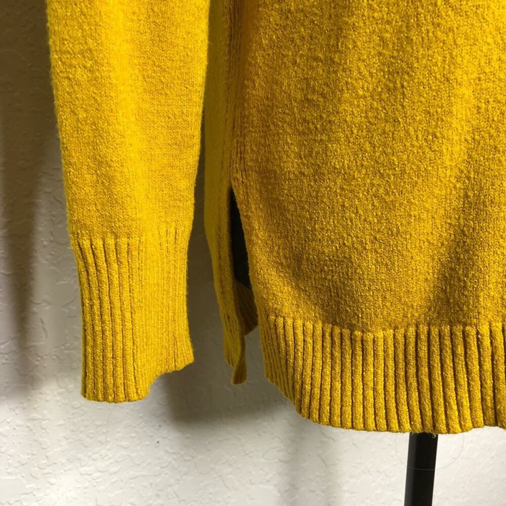 Anthropologie gold mustard yellow v neck sweater size Extra Small XS - Picture 4 of 15